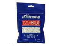 Фильтры для самокруток ASMOKE Regular (8 х 15 мм) 120 шт