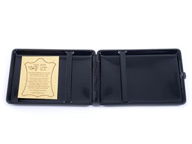Портсигар Stoll на 20 сигарет, натуральная кожа, Черная ящерица C34 - фото 12103