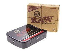 Машинка для самокруток с коробкой для табака RAW AUTOMATIC ROLLING BOX 79 мм - фото 12287