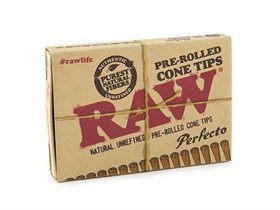 Фильтры для самокруток Raw Prerolled Cone Tips бумажные конические (21 шт) - фото 12319