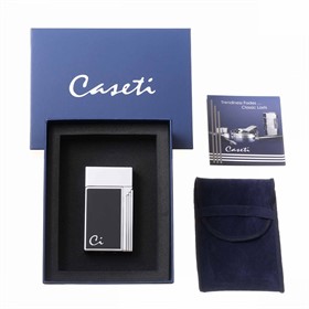 Зажигалка Caseti сигарная, турбо, черная CA160-2 - фото 16314