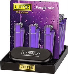 Зажигалка Clipper CP11 Purple Rain - фото 18554