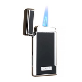 Зажигалка Caseti сигарная, турбо (двойное пламя), черная CA437-1 - фото 20611