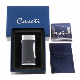 Зажигалка Caseti сигарная турбо (двойное пламя), черная CA583-1 - фото 20620