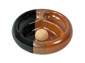 Пепельница для 2-х трубок  Ceramica Tripepi 9215 Black/leather - фото 5567