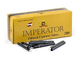Гильзы для сигарет IMPERATOR BLACK CARBON 20 мм (200 шт.) - фото 9418