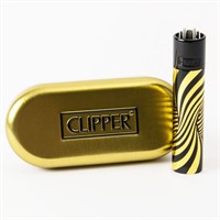 Зажигалка Clipper Gold and Black Psychedelic Lighter в под.уп