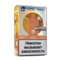 Одноразовый электронный испаритель WAKA SMASH Lychee Orange (Личи Апельсин) 6000
